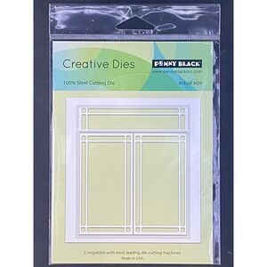 Penny Black Art Deco Window Metal Die Set 51-443 Creative Cutting Plate A2 Card